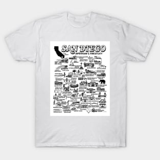 San Diego Map T-Shirt